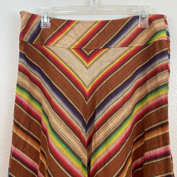 Lauren Ralph Lauren Serape 100% Linen Colorful Long Skirt - Picture 6 of 8